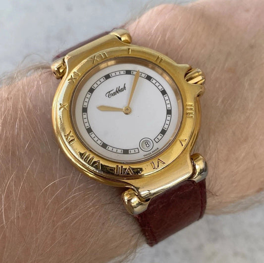 Vintage Tabbah Premiere 925 Silver Gold - Plated Swiss Quartz Watch - The Arabian Watches
